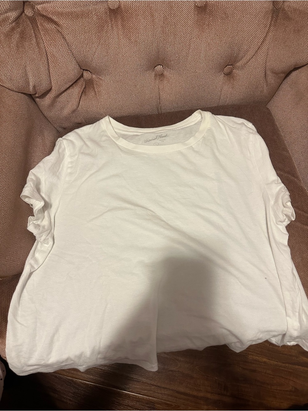 Universal Thread White Crew Tee with Subtle Logo